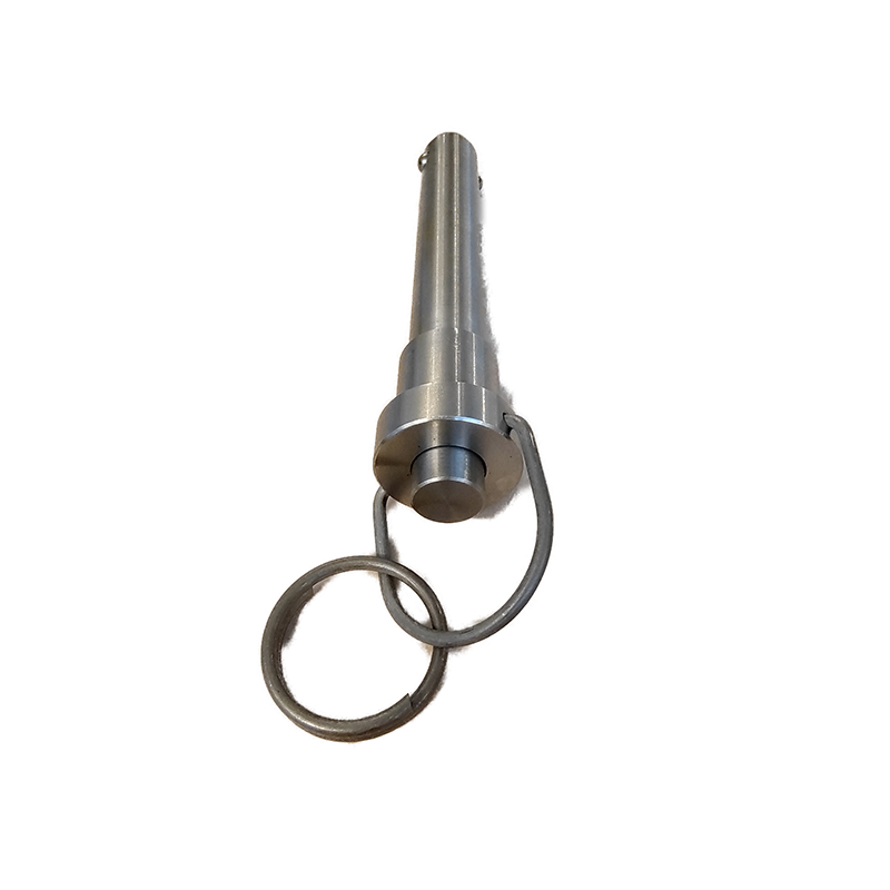 Ball lock pin with lift ring, stainless steel, pin diameter = 20mm, height = 100mm