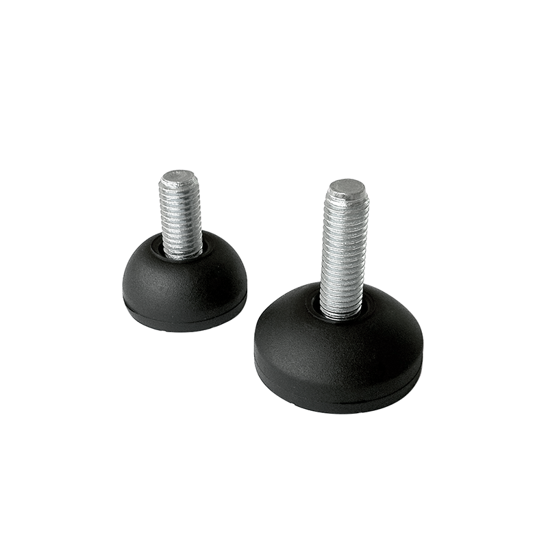 Levelling foot, stainless steel, fixed threaded spindle, M8, base diameter = 40 mm