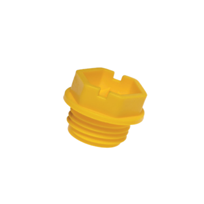 Screw plug, circular, polyethylene, diameter=16,6, M10x1,5 thread