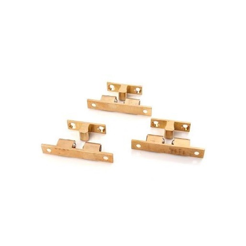 Tension catch, brass, screw mounting, length=70, width=12, height=15