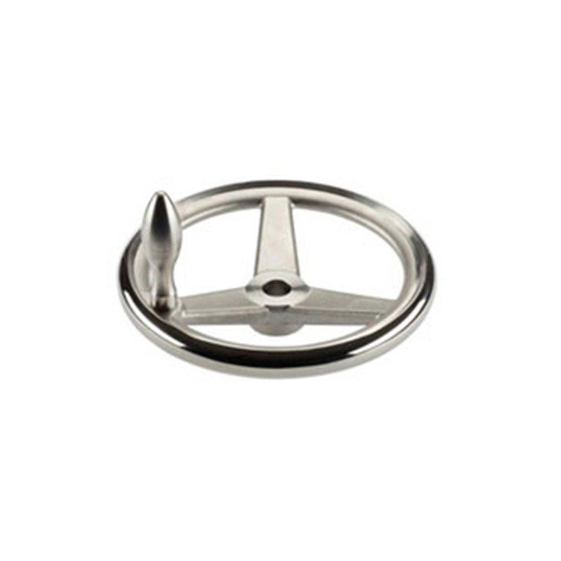 Handwheel, acid proof stainless steel, D=160mm, hole diameter=14mm