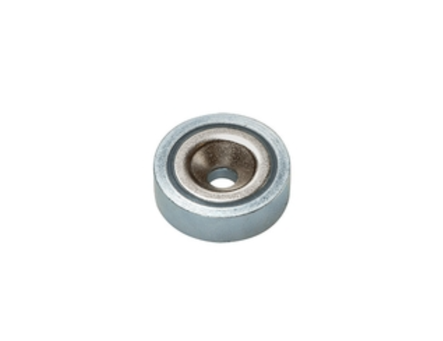 Pot magnet, circular, H=6mm, F=105N