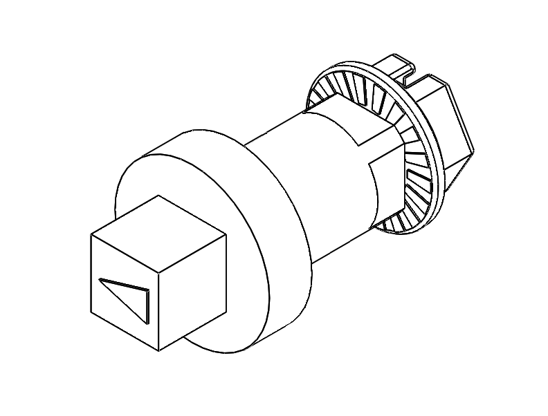 Insert, square 8, glass fiber reinforced polyamide