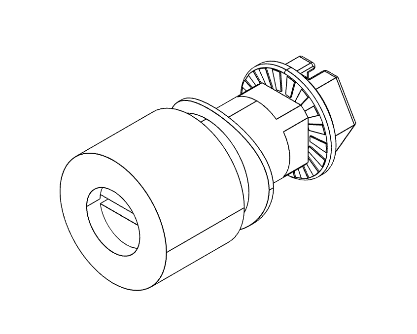 Insert, slot 1,2x3 coinproof, die-cast zinc, chrome plated