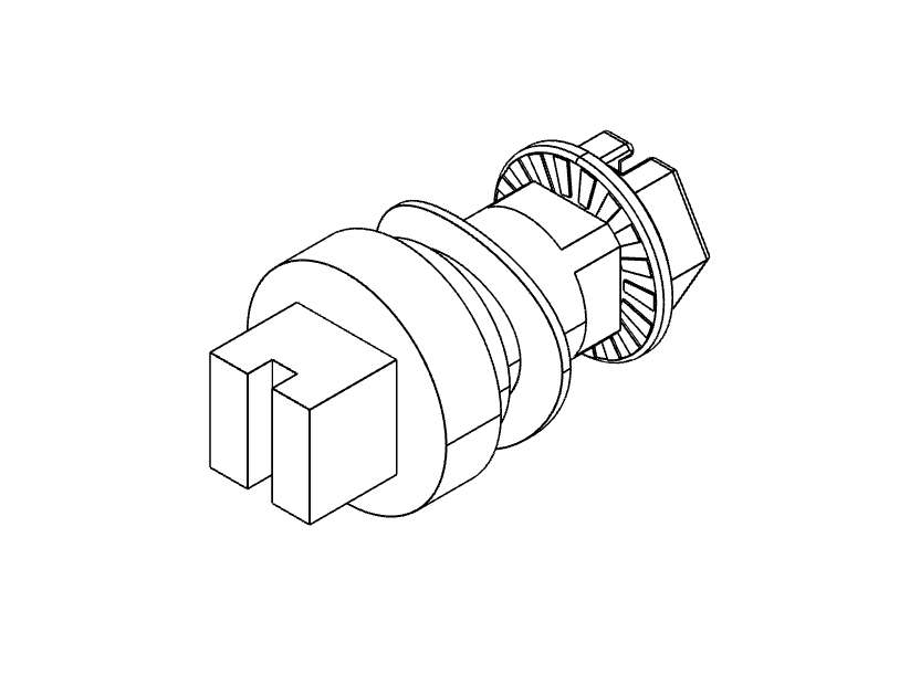 Insert, square 8 with slot, stainless steel