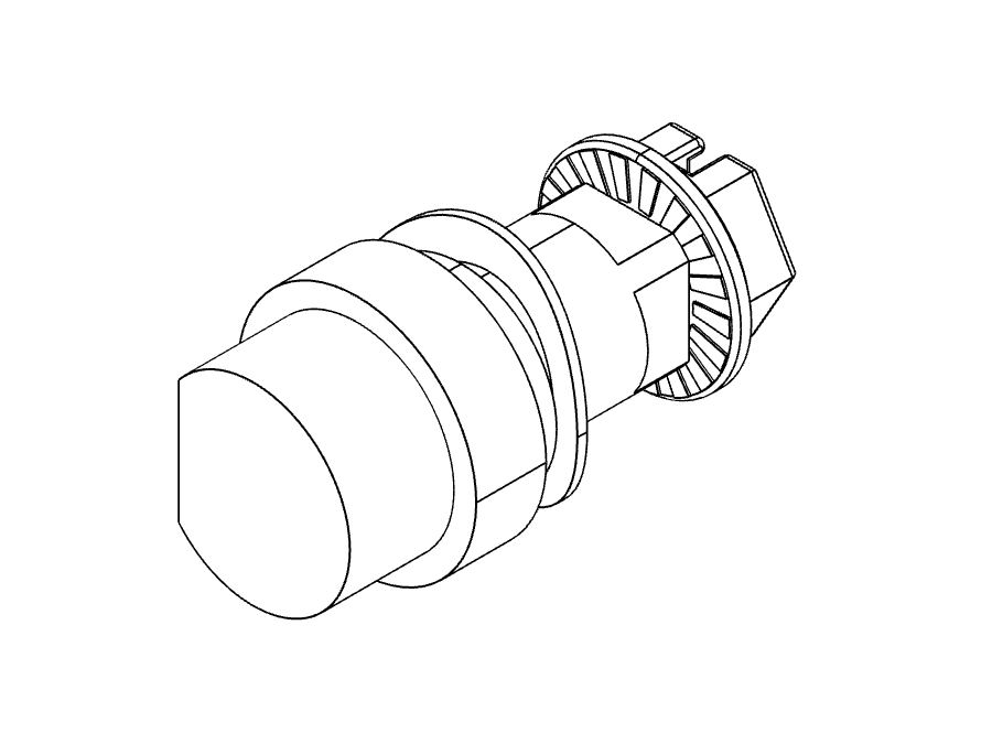 Insert, eastern europe Ø13, die-cast zinc, chrome plated