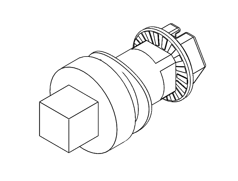 Insert, square 7, acid proof stainless steel