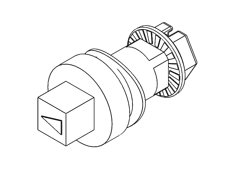 Insert, square 8, glass fiber reinforced polyamide