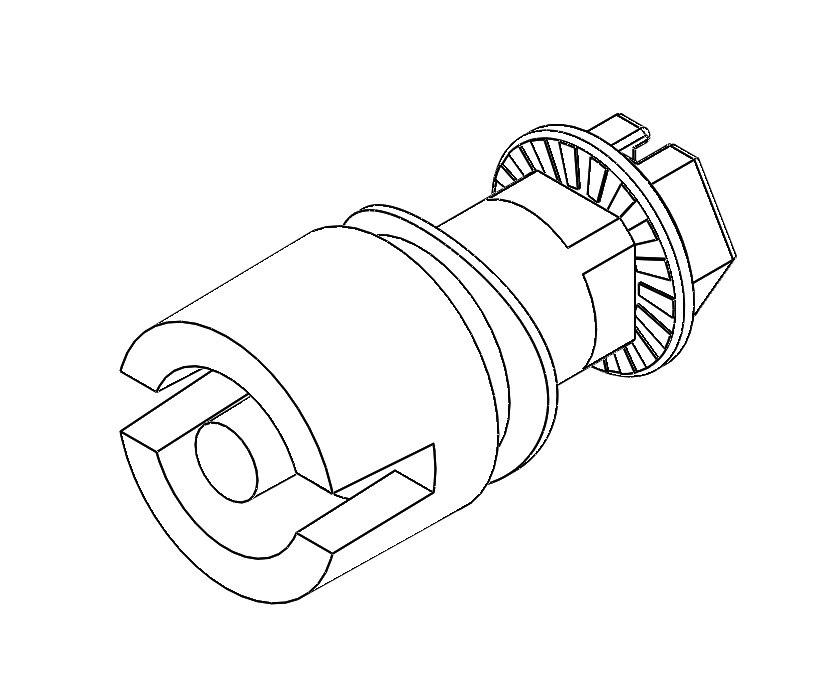 Insert, double bit 5, glass fiber reinforced polyamide
