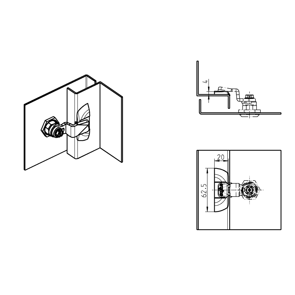 Ramp, glass fiber reinforced polyamide, offset=4