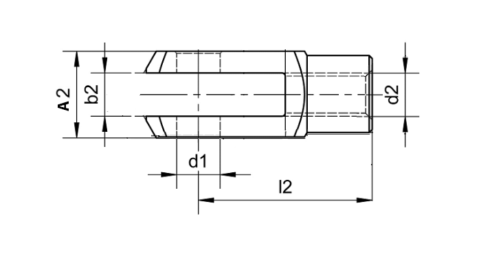 End Fitting, clevis joint, steel, M5, L = 30 mm