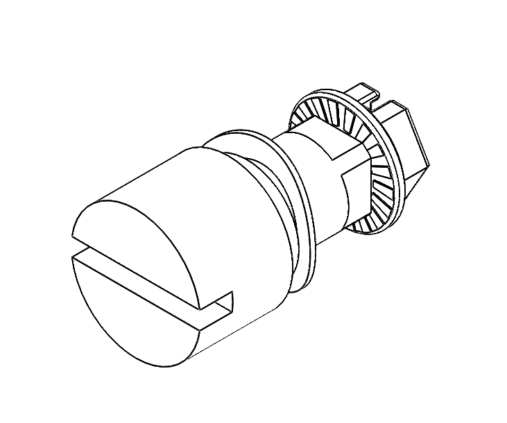Insert, slot 1,5x3, die-cast zinc, black powder coated
