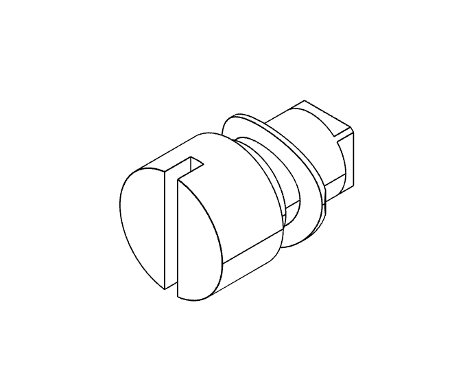 Insert, slot 1,5x3, glass fiber reinforced polyamide