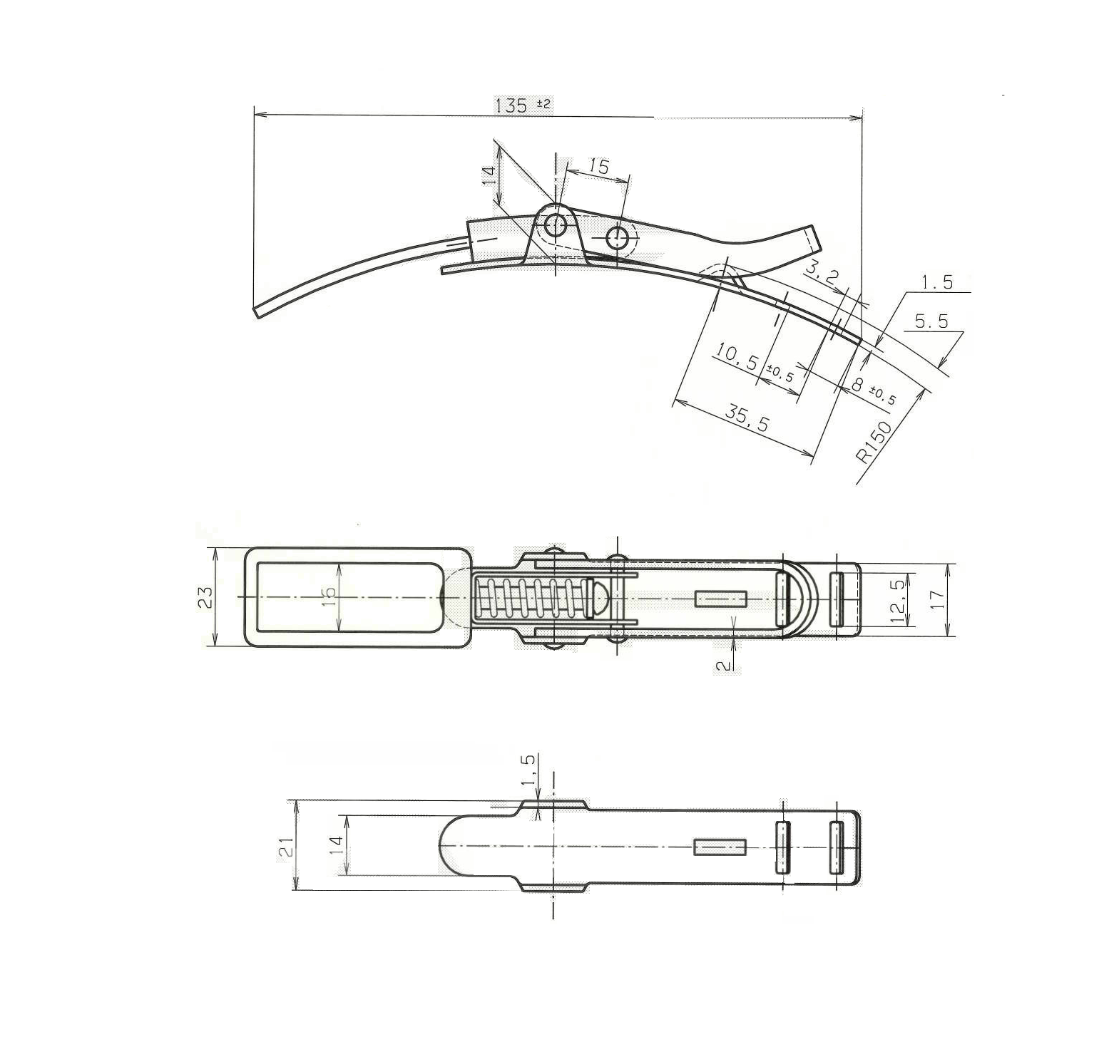 Complete hose clamp, stainless steel, Diameter range: 150-150mm Complete hose clamp, stainless steel, Diameter range: 150-150mm