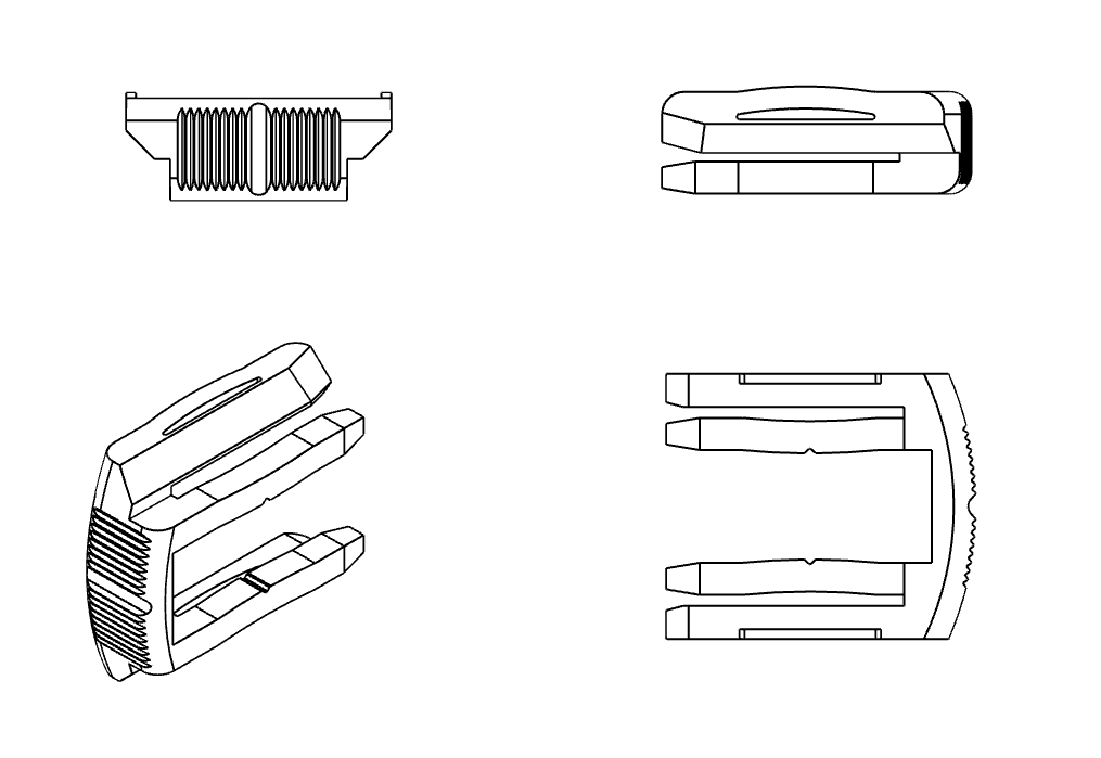 Locking clips for housings for quick mounting, glass fiber reinforced polyamide, series 1500, plate thickness=1,5-2mm