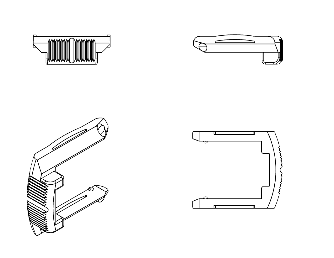 Locking clips for housings for quick mounting, glass fiber reinforced polyamide, series 1500, plate thickness=1,5-2mm
