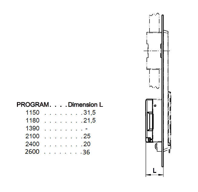 Locking set, glass fiber reinforced polyamide, push button