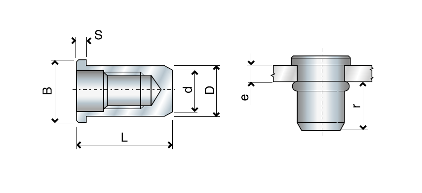 Nut, closed, round, steel, diameter=10,9, M8, L=25,5, min. clamping range=0,8