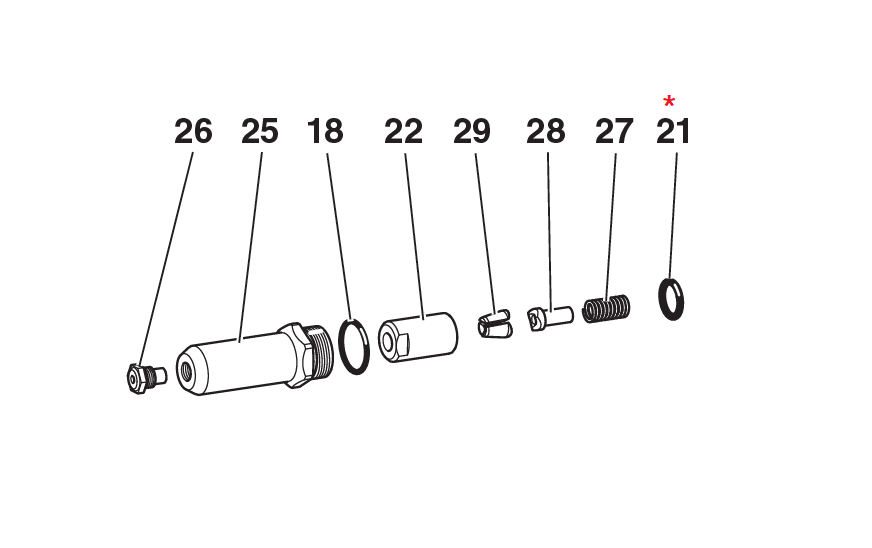 Accessories for riveting tools, O-ring, for series EB & RAC