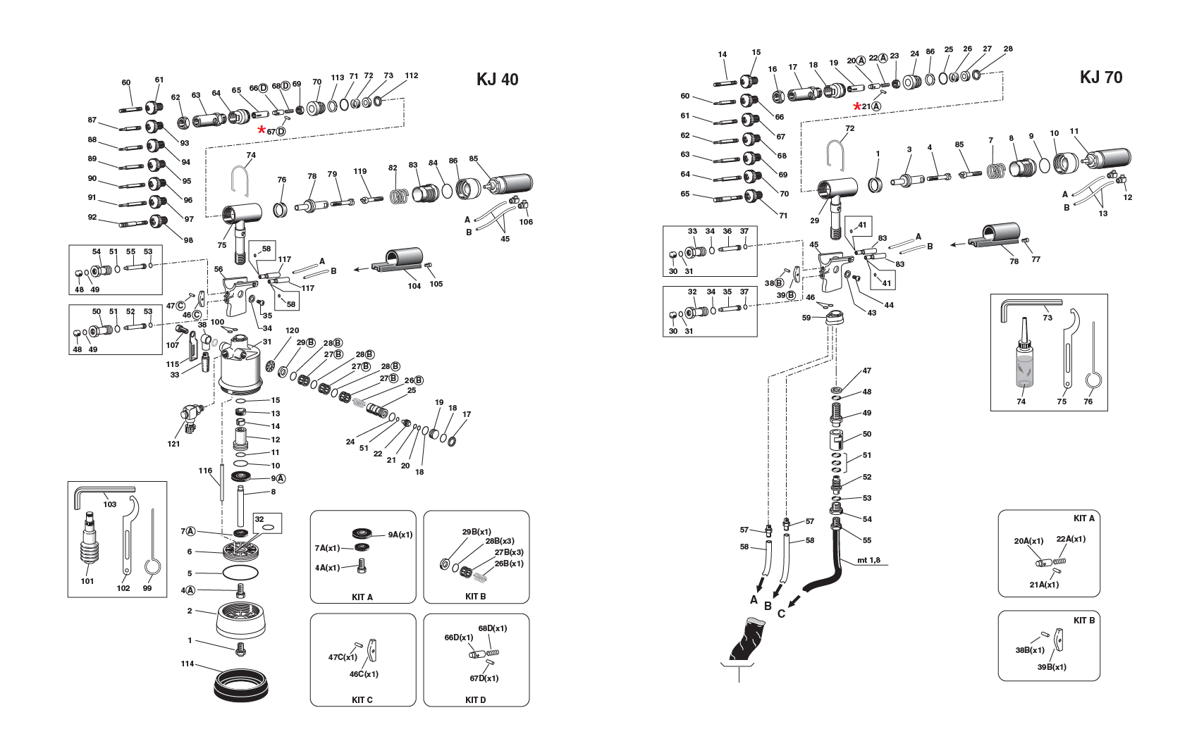 Accessories for riveting tools, Spring pin, Ø4x16mm, for series KJ 40/70