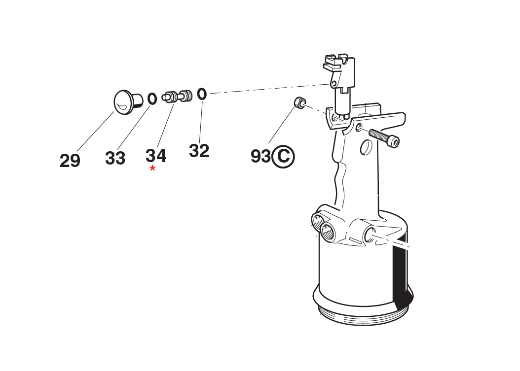 Accessories for riveting tools, Valve piston, for series RAC