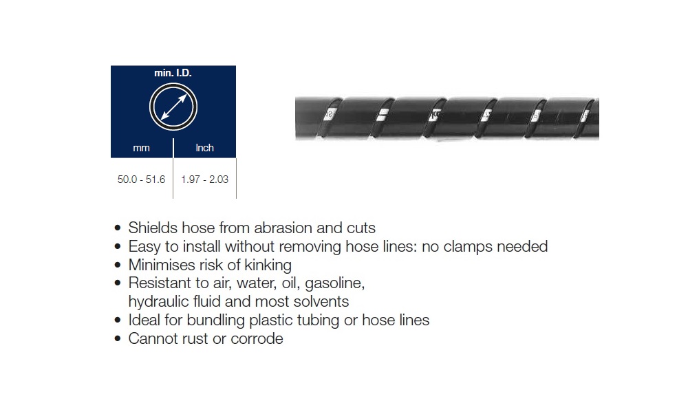Hose guard, polyethylene, nominal width=50,8