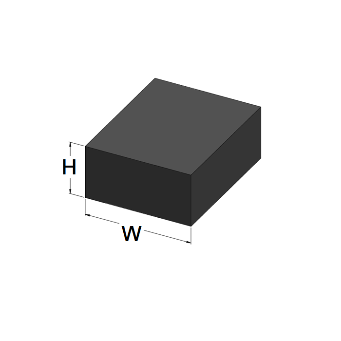 Expanded rubber without glue, square-profile, black epdm, W=10, H=5