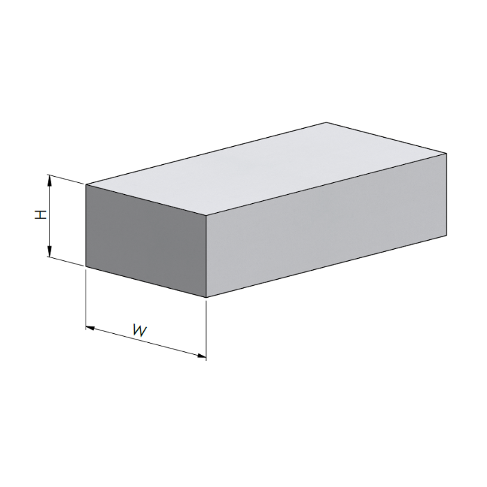 Expanded rubber, square-profile, white silicone, W=30, H=10