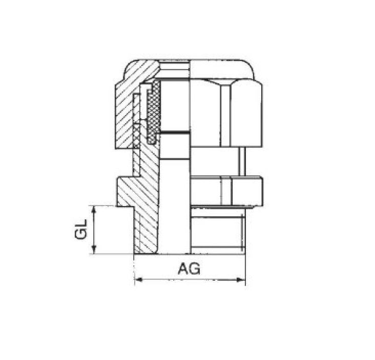 Cable gland, nut, M40x1,5, cable diameter=22-32mm