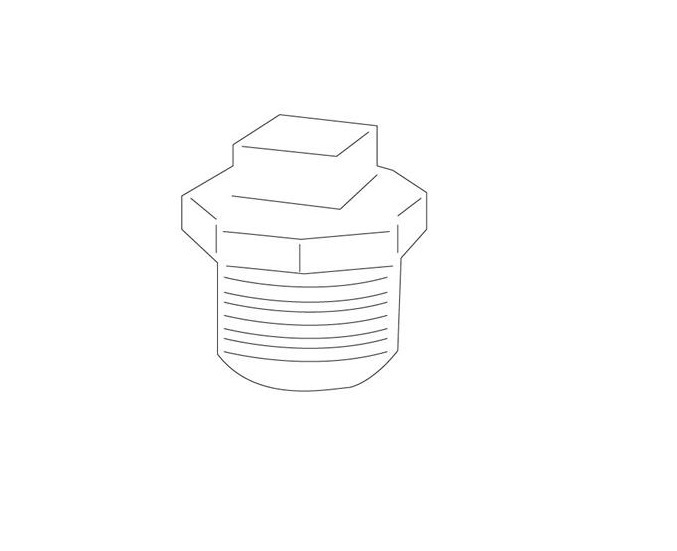 Screw plug, conical, steel, 1 inches thread