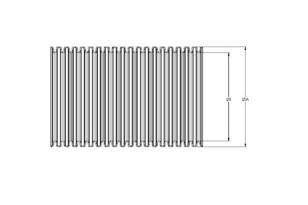 Cable protection conduit, polyamide, black, UL 94-HB, D_outer=42,4